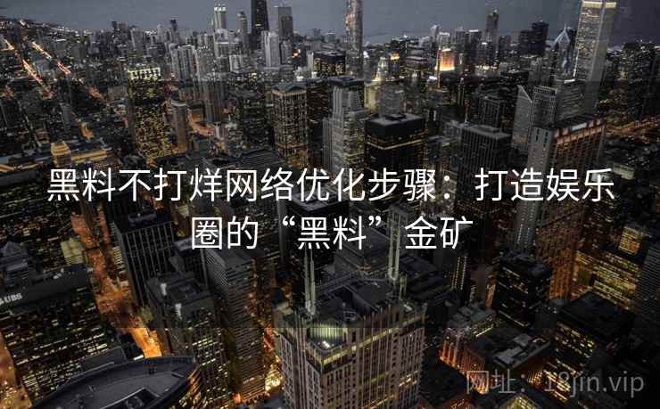 黑料不打烊网络优化步骤：打造娱乐圈的“黑料”金矿