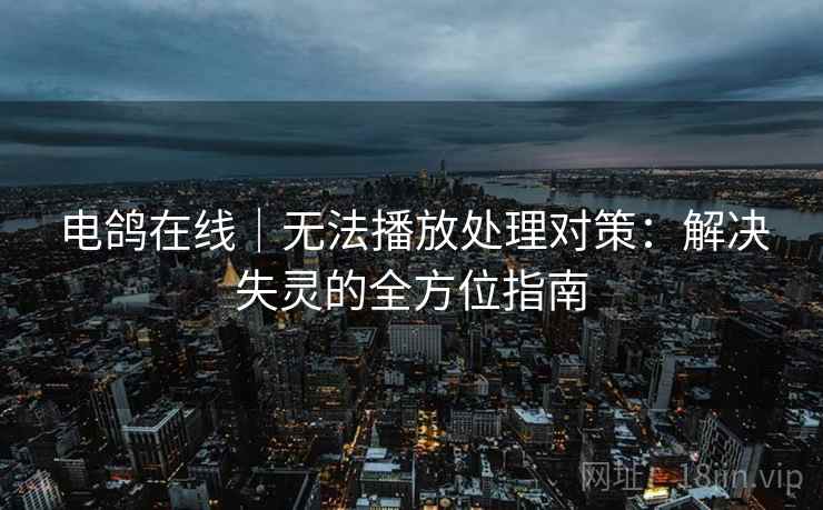 电鸽在线｜无法播放处理对策：解决失灵的全方位指南