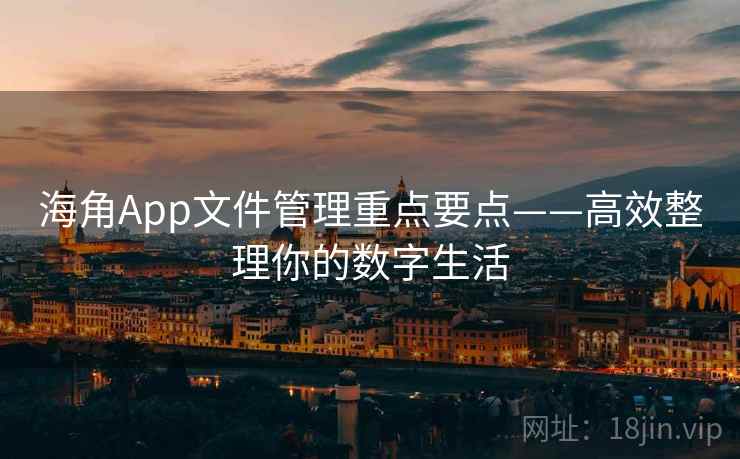 海角App文件管理重点要点——高效整理你的数字生活