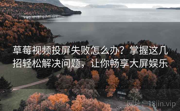 草莓视频投屏失败怎么办？掌握这几招轻松解决问题，让你畅享大屏娱乐